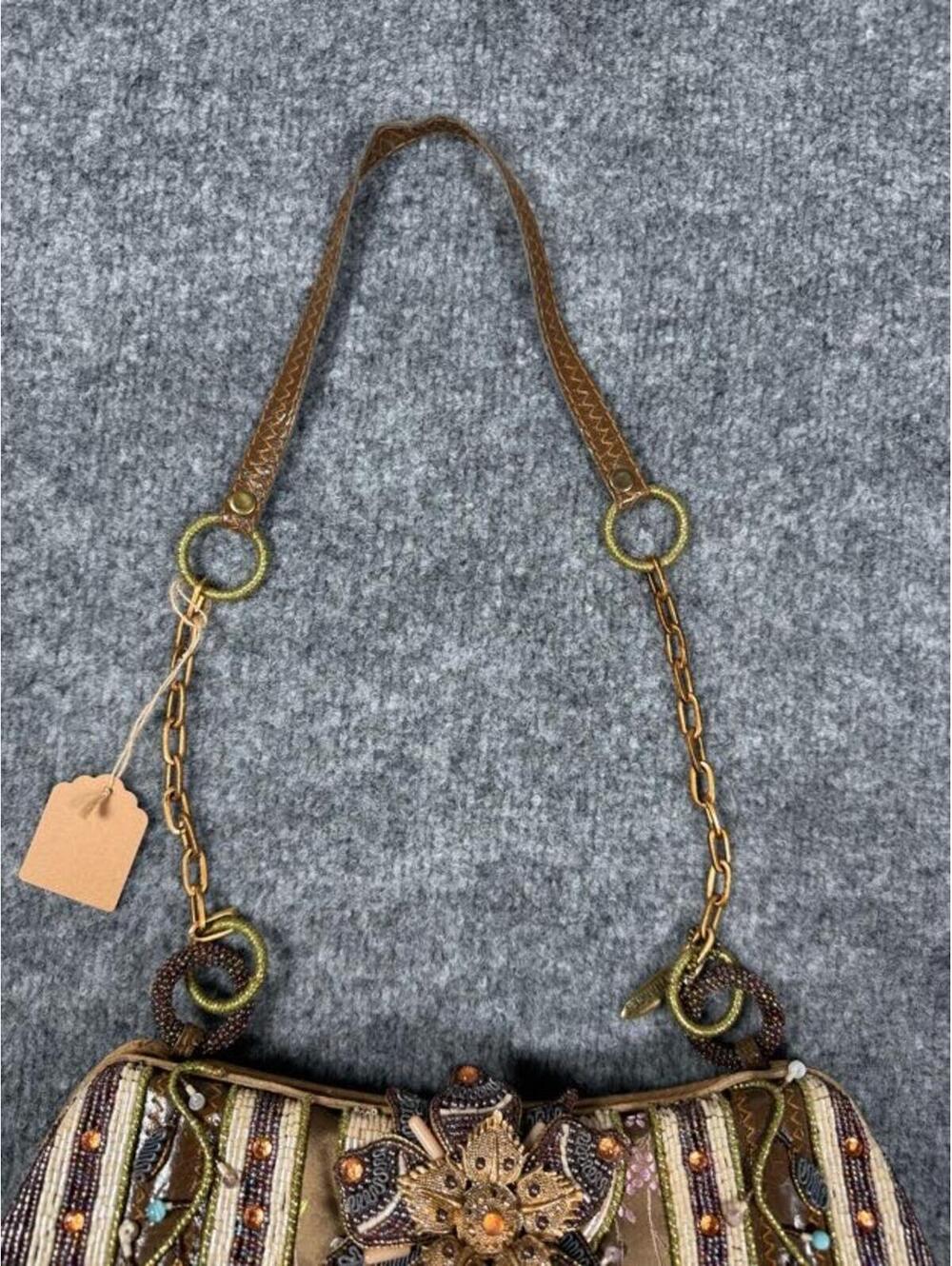 Mary Frances Beaded Floral Embellished Shoulder Bag
